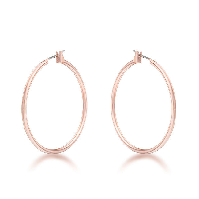 Elegant Rosegold Hoop Earrings-2