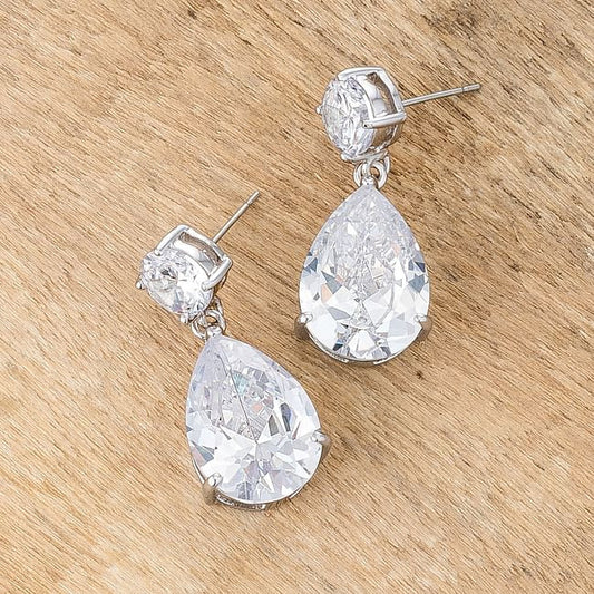 Shimmering CZ Earrings-1