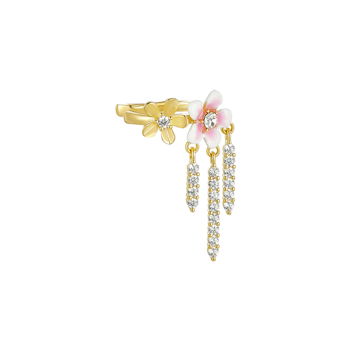 Secret Garden Tassel Gold Earcuff-0