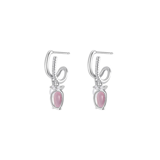 Magic Tulip Drop Pink Earrings-0