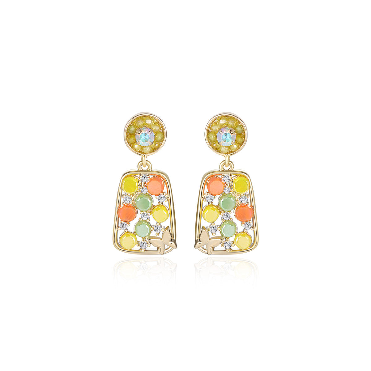 Tempted Butterfly Drop Rainbow Earrings-0