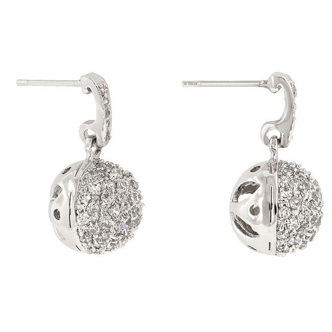CZ Ball Dangle Earrings-0
