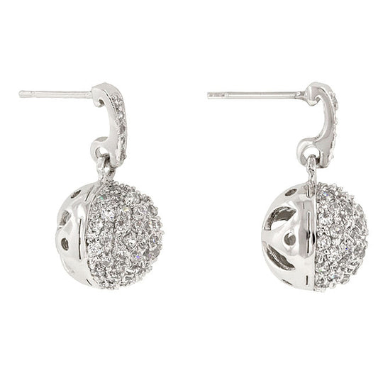 CZ Ball Dangle Earrings-0