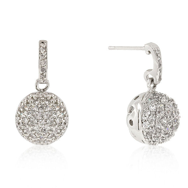CZ Ball Dangle Earrings-2