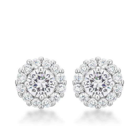 Bella Bridal Earrings in Clear-0