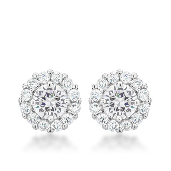 Bella Bridal Earrings in Clear-1