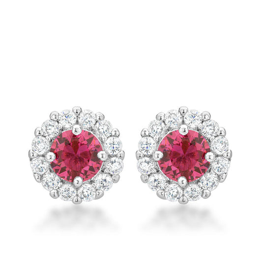 Bella Bridal Earrings in Pink-0