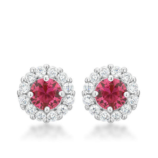 Bella Bridal Earrings in Pink-1