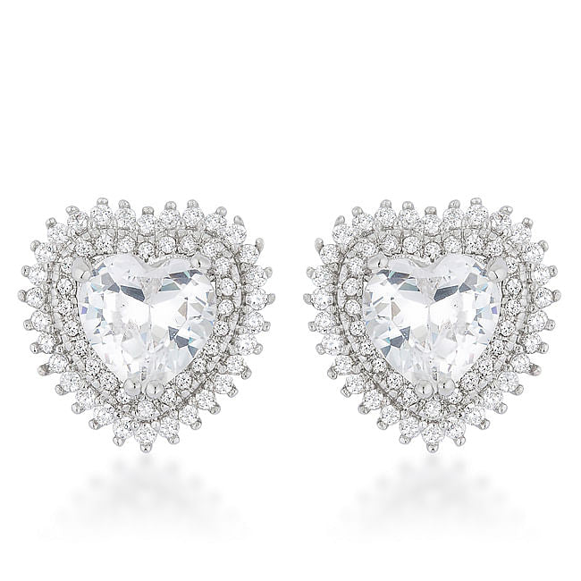 Halo Heart Earrings-2