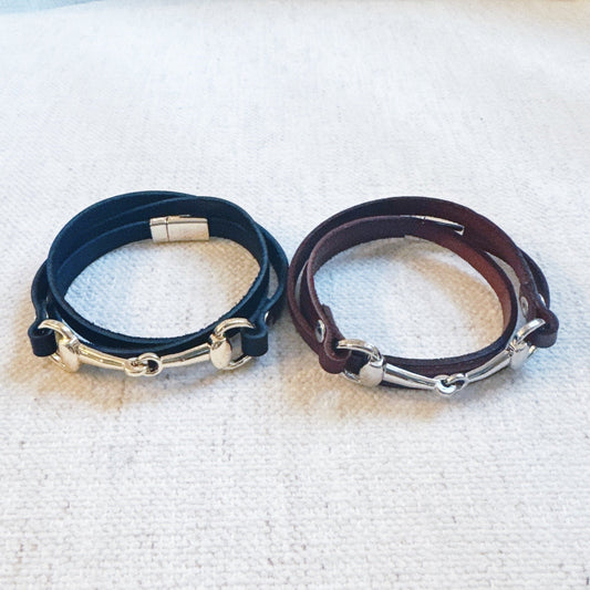 Classic Equestrian Double Wrap Bracelet