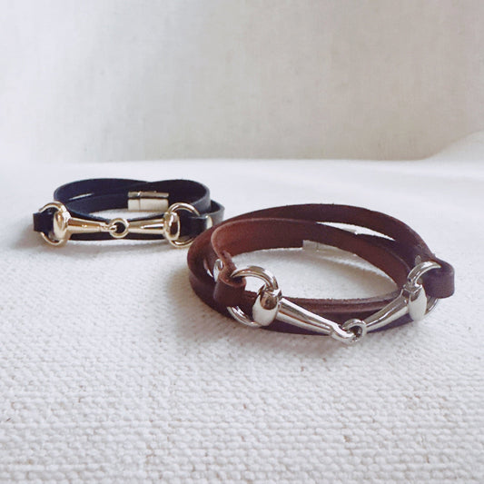 Classic Equestrian Double Wrap Bracelet