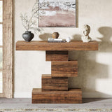 Modern Farmhouse 42-inch Console Accent Sofa Table in Rustic Brown Wood Finish-2