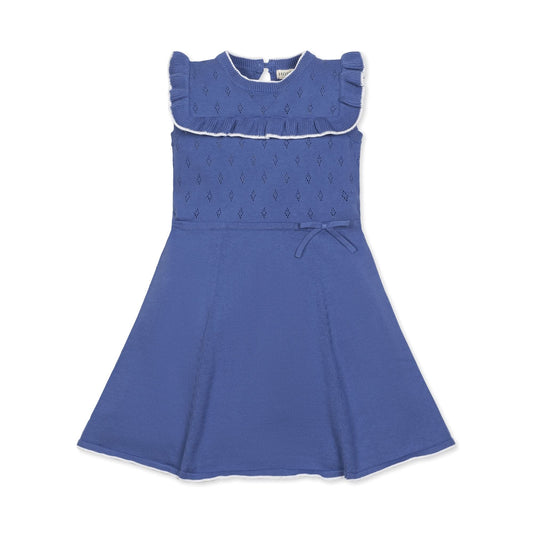Ruffle Yoke Organic Sweater Dress - Baby - Girls
