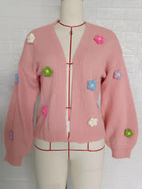 Handmade Crochet Floral Sweet Cardigan Sweater | NCS