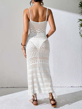 Hollowed-out Halter Maxi Dress