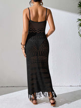 Hollowed-out Halter Maxi Dress