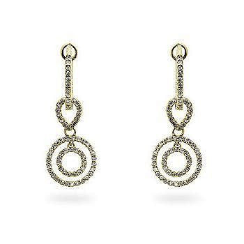 Yellow Gold Diamond Dangles-0