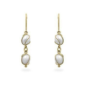 Yellow Gold Pearl Drops-0