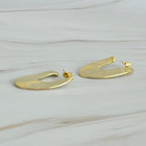 Polished Golden Art Hoop Earrings
