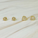 Bella Bezel Stud Earrings Set Of 2