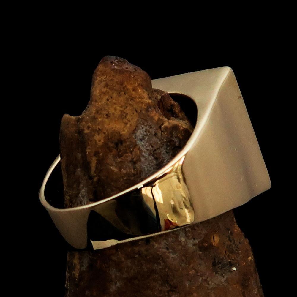 Perfectly crafted Men's Chess Player Ring Queen's Crown Black - Solid Brass-3