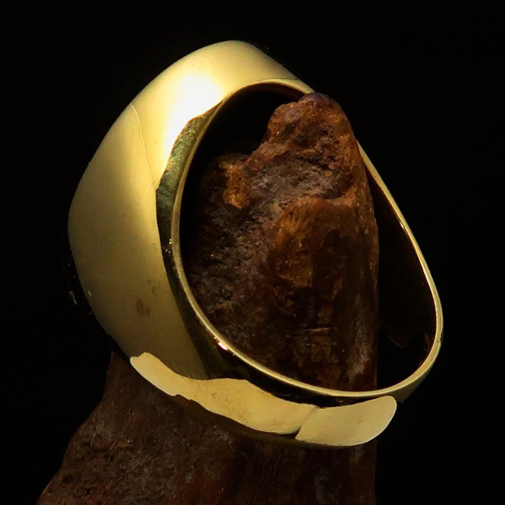 Excellent crafted Men's Green Riding Knight Ring - Solid Brass-3