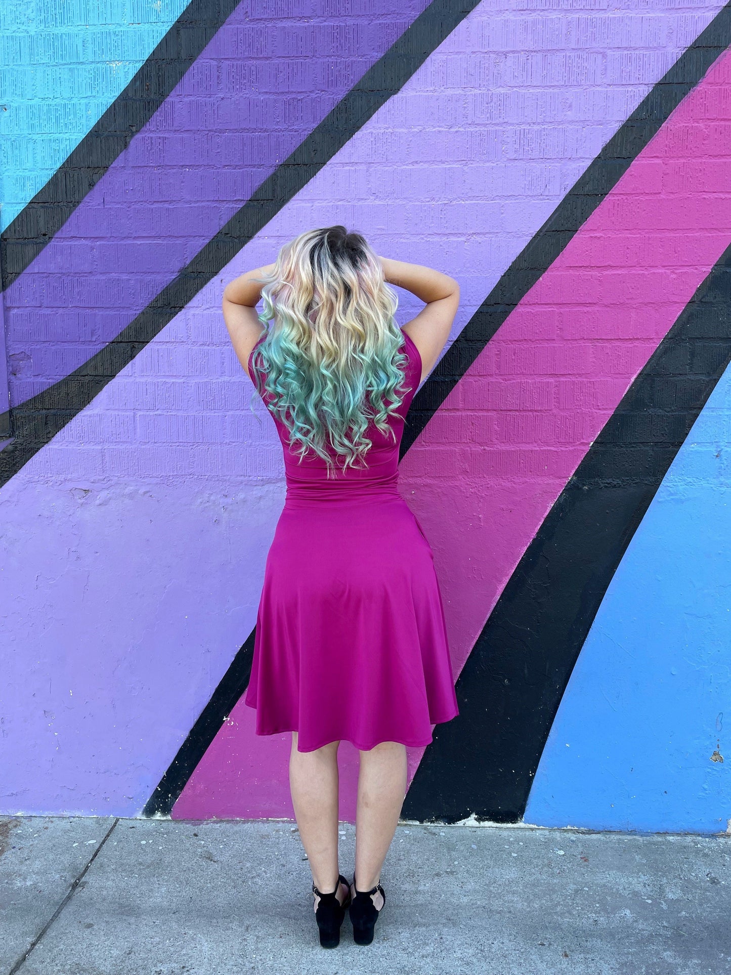 Bombshell Dress in Magenta - Plus Sizes only