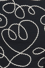 BLACK CANVAS WOVEN TOP