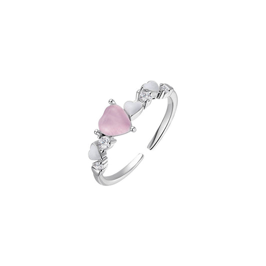 Totally In Love Silver Ring-0