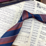 Men's Ties Retro Coffee Color Orange Red Striped Tie Hand Hit 8CM