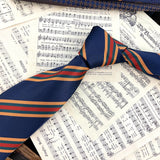 Men's Ties Retro Coffee Color Orange Red Striped Tie Hand Hit 8CM
