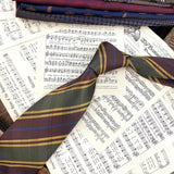 Men's Ties Retro Coffee Color Orange Red Striped Tie Hand Hit 8CM