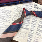 Men's Ties Retro Coffee Color Orange Red Striped Tie Hand Hit 8CM
