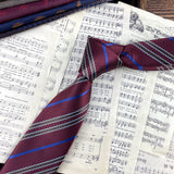 Men's Ties Retro Coffee Color Orange Red Striped Tie Hand Hit 8CM