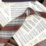 Men's Ties Retro Coffee Color Orange Red Striped Tie Hand Hit 8CM