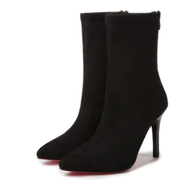 Classically Chic Women's Sock Boots with High Stiletto Heels