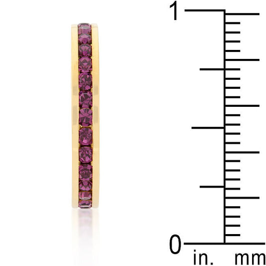 Stylish Stackables with Purple Crystal Ring-0