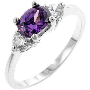 Oval Sonnet Cubic Zirconia Ring-0