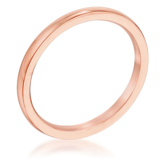 2 mm IPG Rose Goldtone Stainless Steel Wedding Band-0