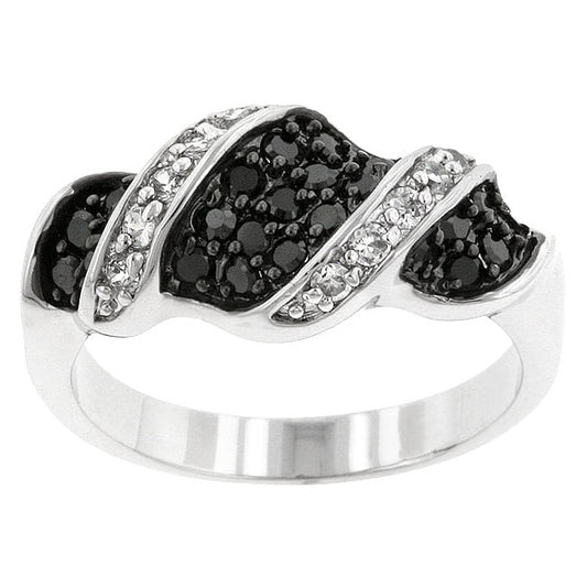 Cubic Zirconia Swirl Ring-0