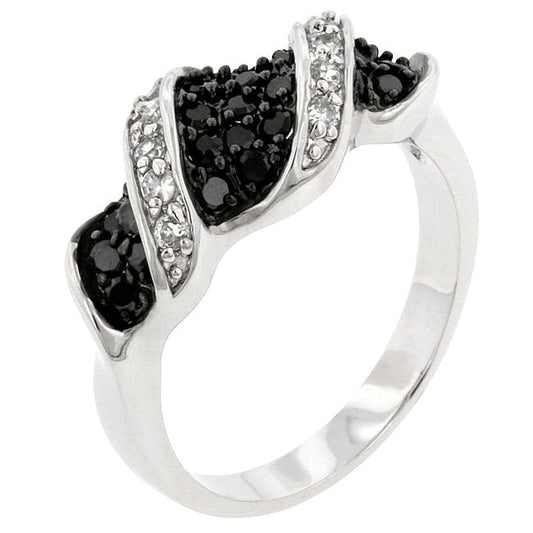 Cubic Zirconia Swirl Ring-1