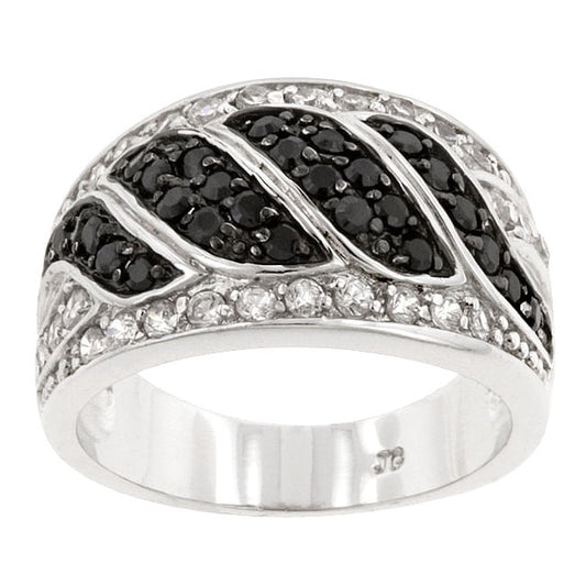 Black & White Swirl Ring-1