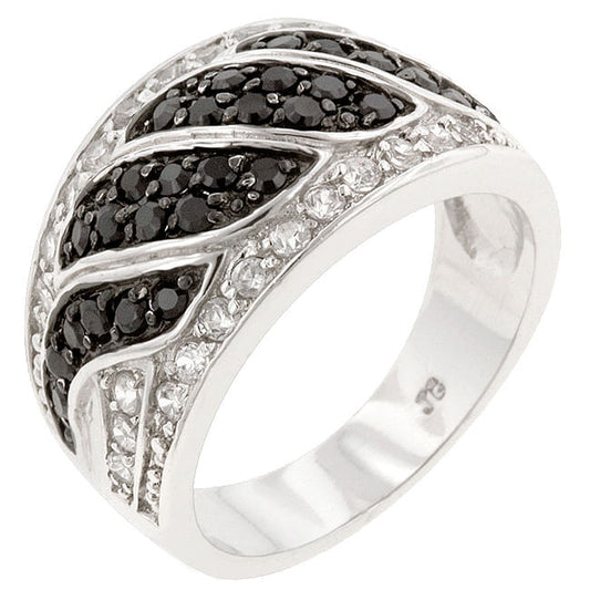 Black & White Swirl Ring-0