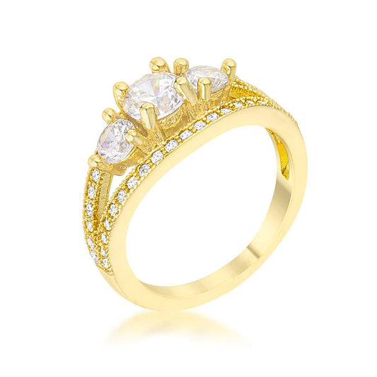 Geneviere 1.45ct CZ 14k Gold Classic Ring-0