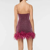 The Ultimate Feather-Trimmed Party Dress - Wearable Art
