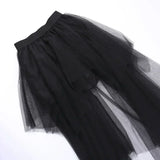 Punk Sexy Anime /  High-Waisted Goth-Style Mesh Skirt - Festival Wear