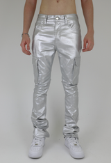 ASJ8069 METALLICA DIP STACKED JEANS