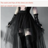 Punk Sexy Anime /  High-Waisted Goth-Style Mesh Skirt - Festival Wear