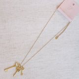 Secret Garden Key Necklace – Gold Plated | Vintage Charm, Dainty Jewelry
