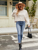 Stylish Short-Length Loose Fit Long Sleeve Sweater | NCS